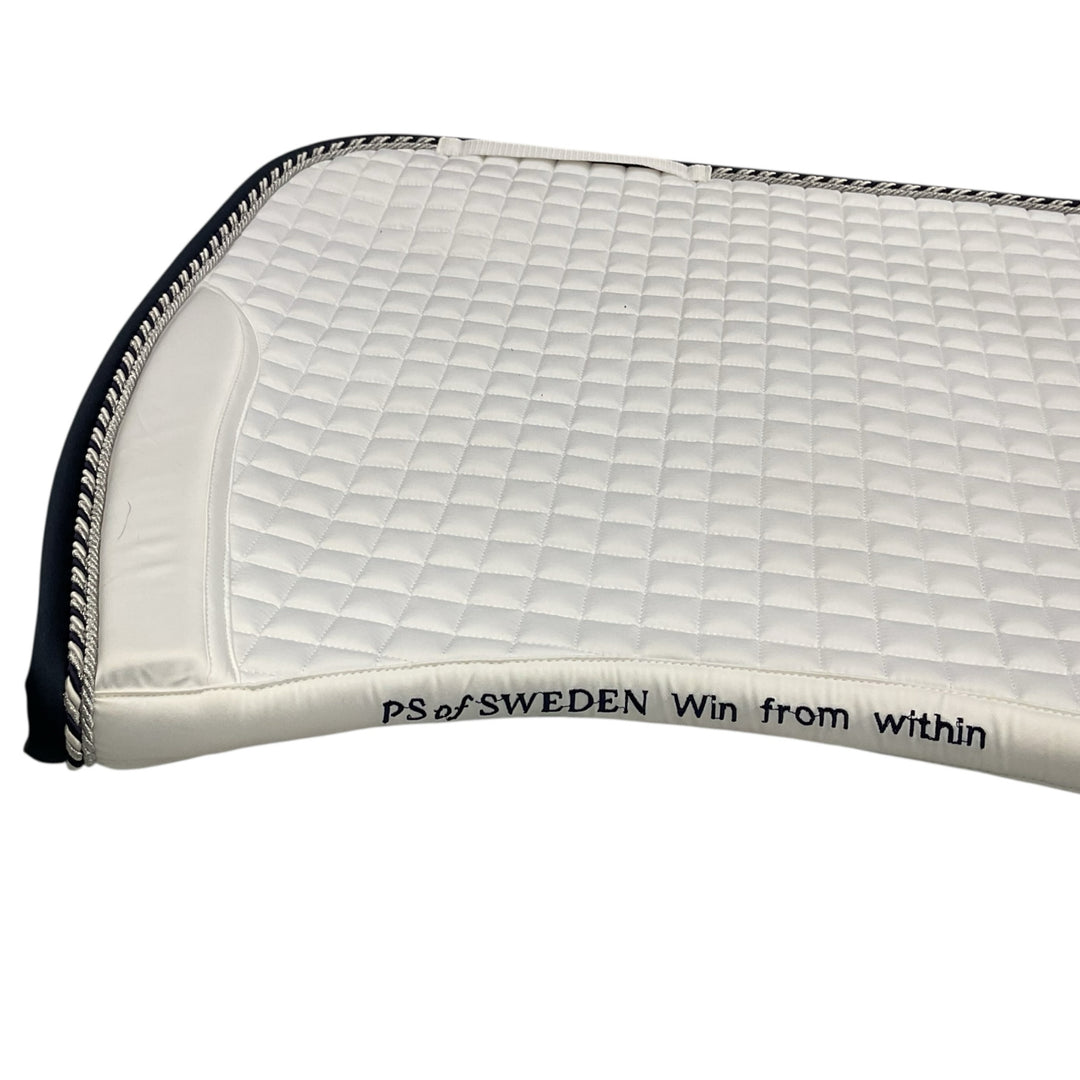PS of Sweden White/Navy Trim Elite Dressage Pad Cob New - H