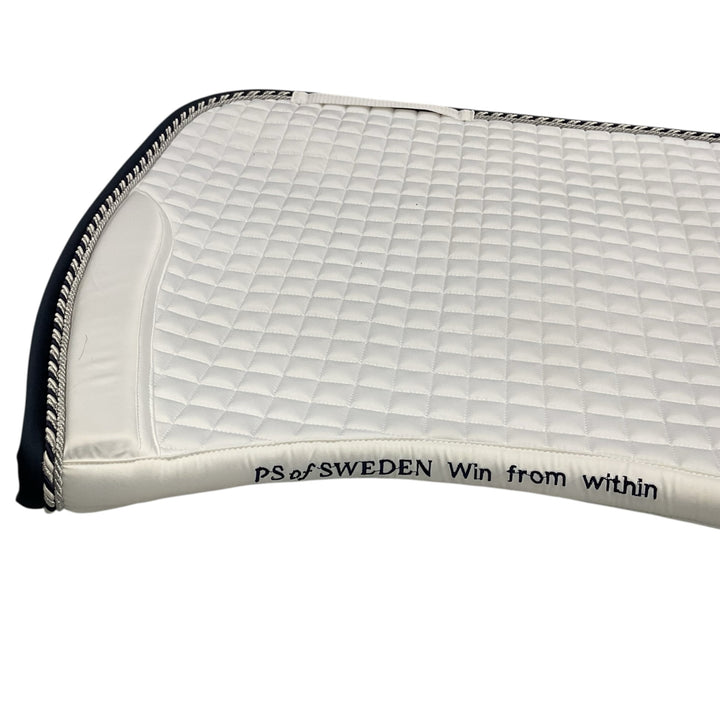 PS of Sweden White/Navy Trim Elite Dressage Pad Cob New - H
