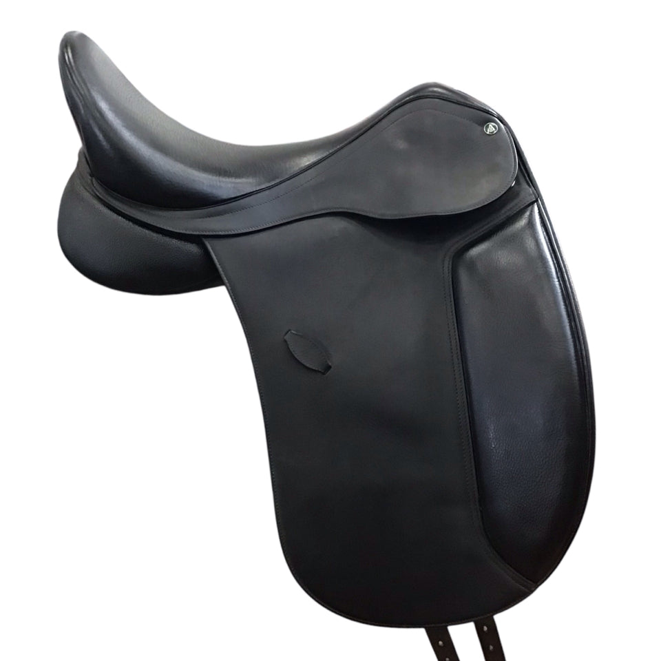 17.5" Arena High Wither Dressage Adjustable Used Dressage Saddle - H