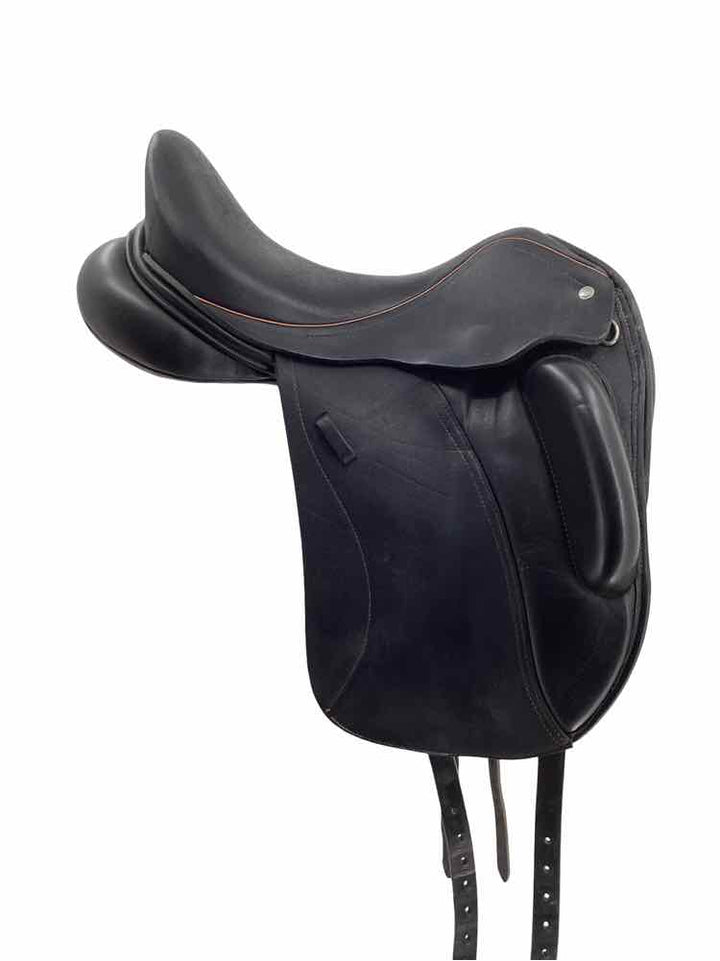 17" Custom Saddlery Laguna used wool flocked dressage saddle B