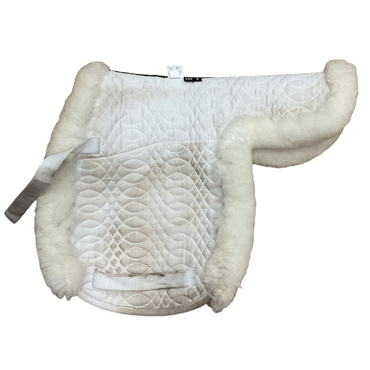 Europa by Ovation Small White Sheepskin Fitted Show Pad Used - H
