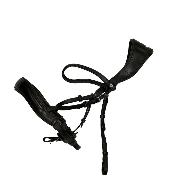 PS of Sweden Dressage Bridle w/ Crank Noseband *NO FLASH* Black Used - H