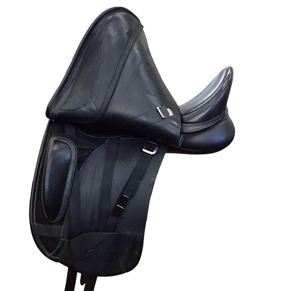 17.5" Bates Dressage+ Adjustable Used Dressage Saddle - H