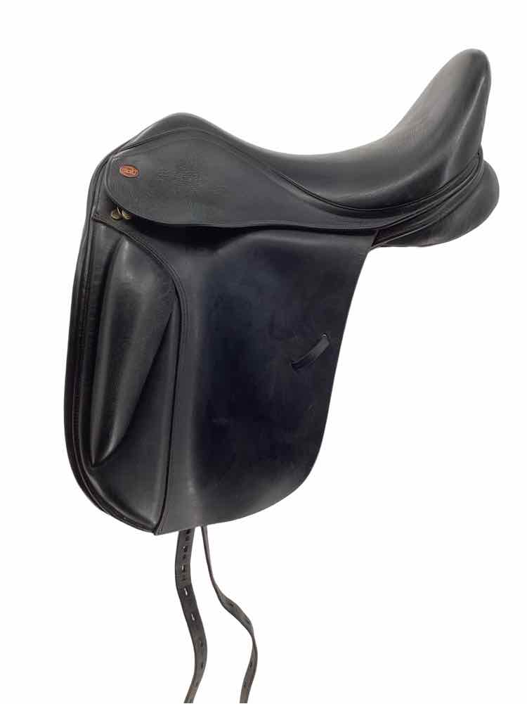 17.5" Kent Masters wool flock used dressage saddle B