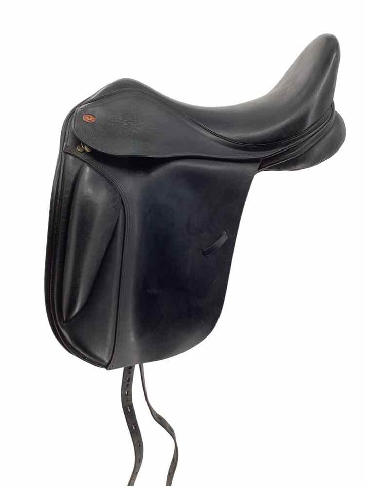 17.5" Kent Masters wool flock used dressage saddle B