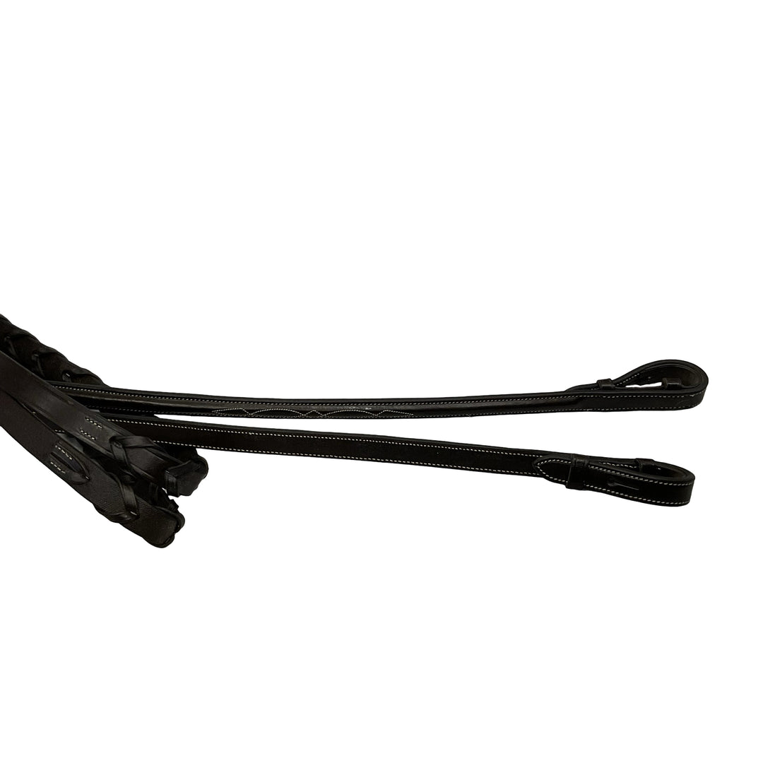 Nunn Finer 60" Fancy Stitched Laced Reins Dark Brown New