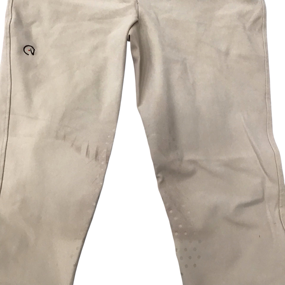 EGO 7 Women's Italian 50 Knee Patch Show Breech Tan *STAINING* Used - H