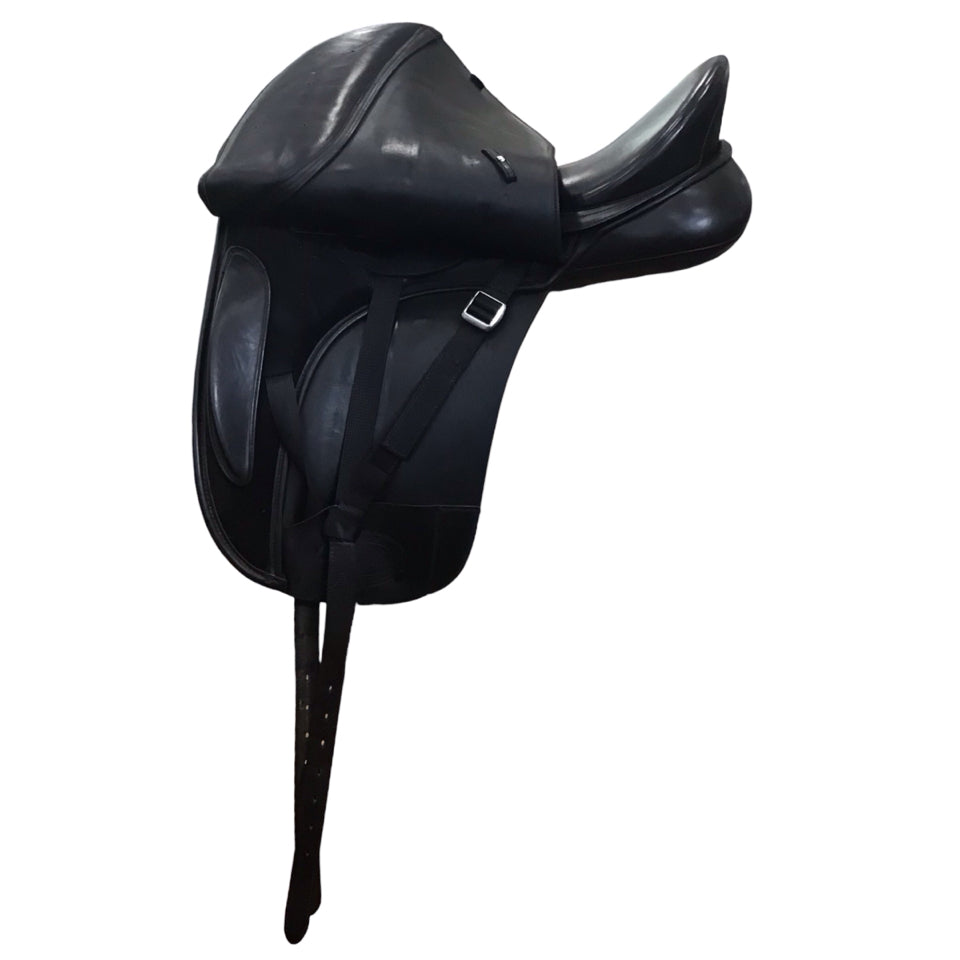 18" Bates Caprilli Adjustable Used Dressage Saddle - H