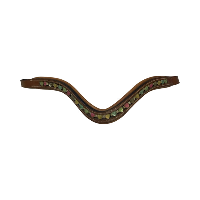 EXIONPRO 15" Curved Brownband w/Hearts USED B