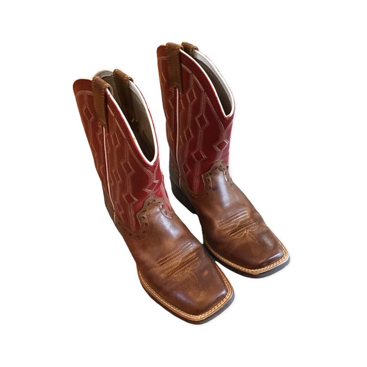 ARIAT 3.5 Honor Square Toe Cowboy Boots USED B