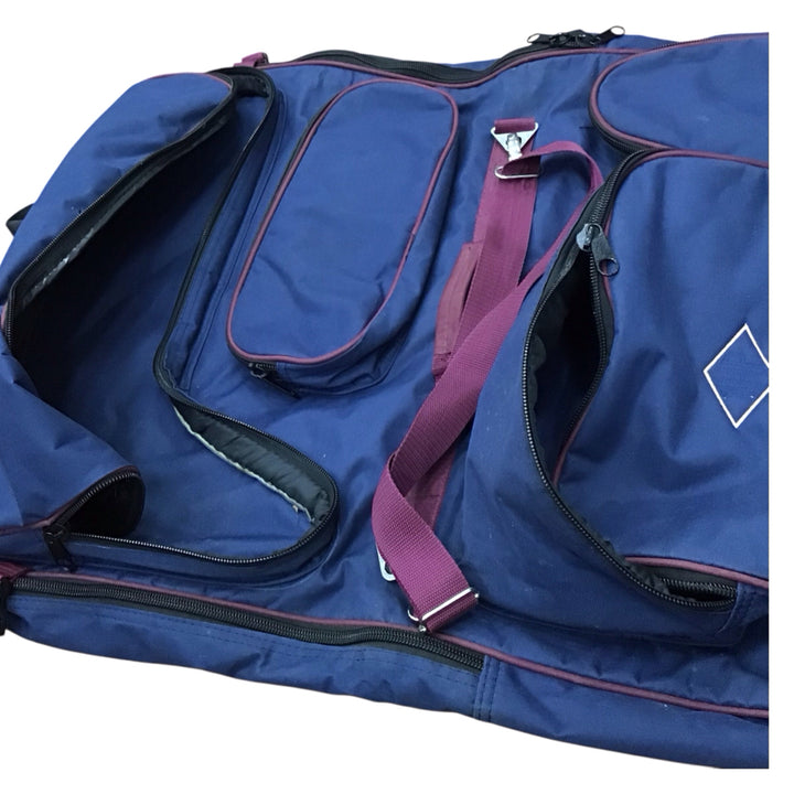 Garment Bag w/ Boot, Helmet, Accessory Pockets Navy and Maroon Used - H