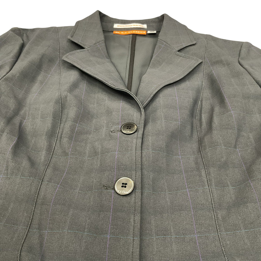 RJ Classics Women's 6R Monterey Show Coat Grey Plaid Like New - H