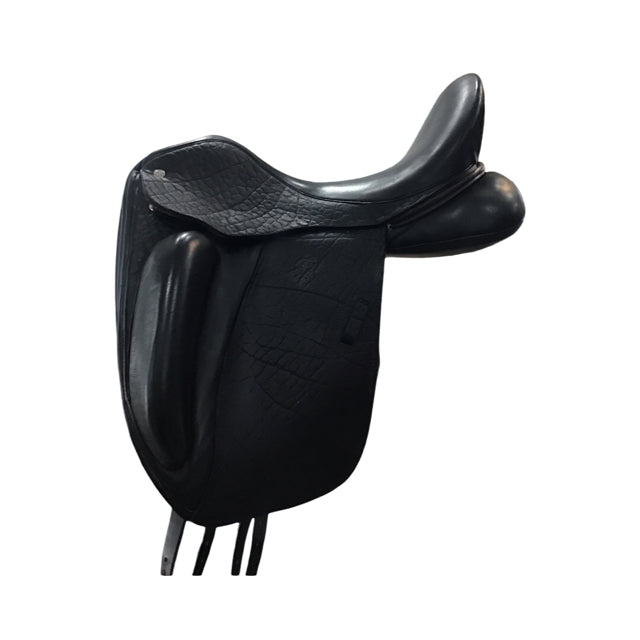 18" Custom Saddlery Everest R Medium Tree Used Monoflap Dressage Saddle - C