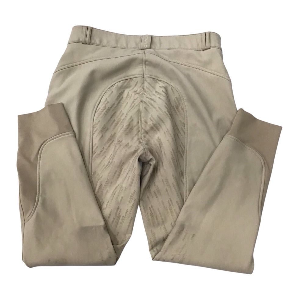 LeMieux DryTex Waterproof Fleece Lined Winter Breech Tan Used - H