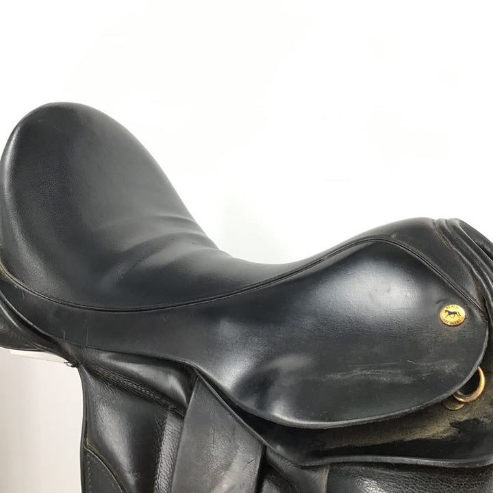 16.5" Black Country Vinici Wide Tree Used Monoflap Dressage Saddle - C