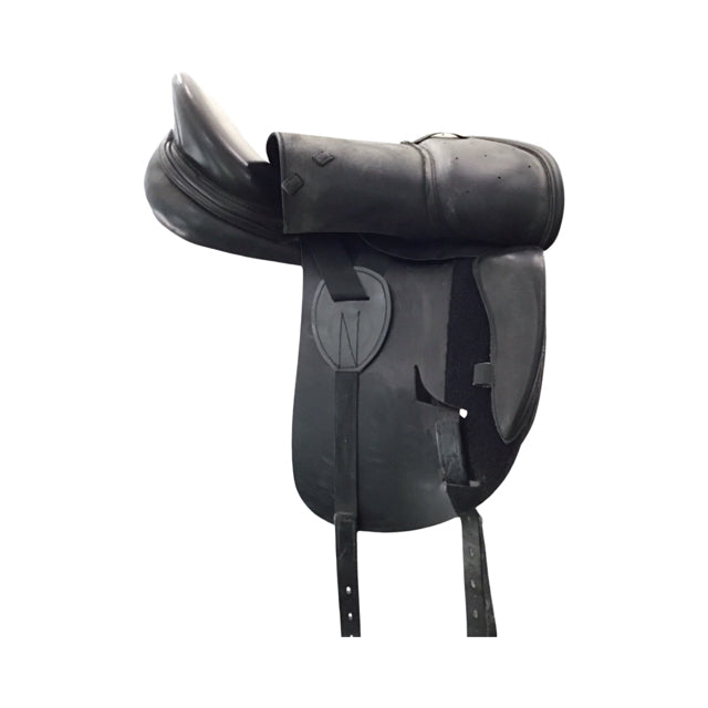 16" Prestige Lucky Idol Medium Tree Used Dressage Saddle - C