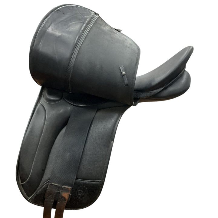 17" Bates Caprilli Medium Used Synthetic Dressage Saddle - H