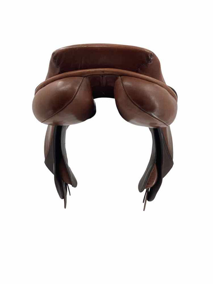 17" County used close contact saddle has seat repair wool flocked  B