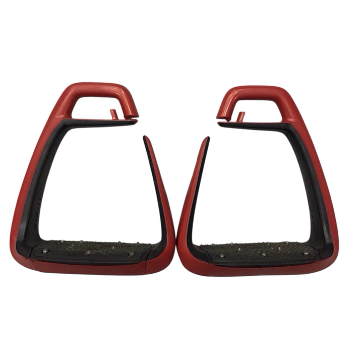 Free Jump 4.5" Soft'Up Classic Stirrups Red/Black Used - H