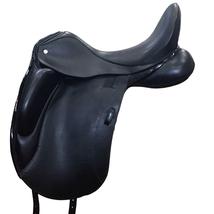 18" Custom Saddlery Everest Wide Used Dressage Saddle - H