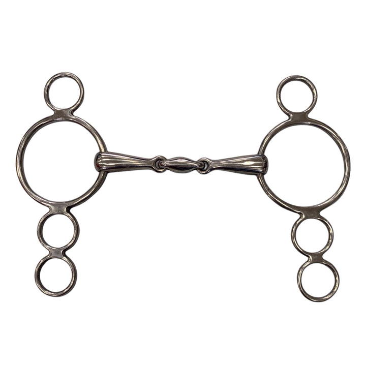 5" 3 Ring Elevator Double Jointed Snaffle Used - H