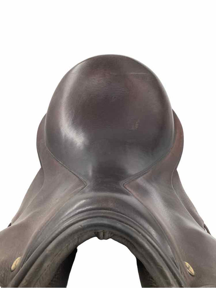 17.5" Black country used dark brown dressage saddle MW tree very soft leather wo