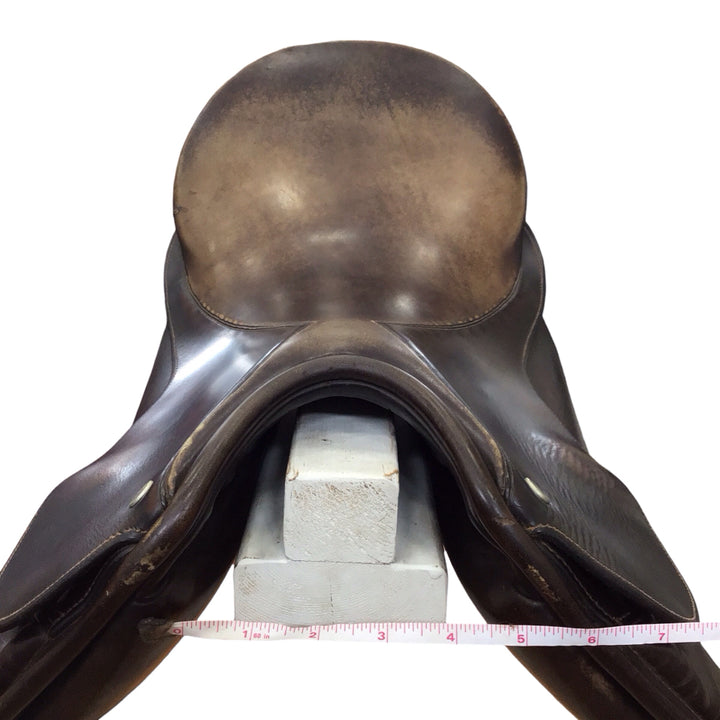 17" Thoroughbred Saddlery Wide Used Dressage Saddle - H