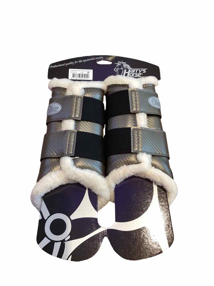 NEW grey fleece lined brush boots size M B