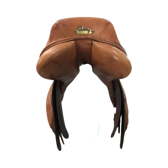 17" Pessoa Rodrigo Medium Tree Used Close Contact Saddle - C