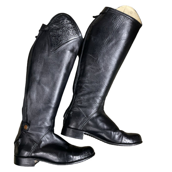 Der Dau Women's 38 Short/Wide Hunter Dress Boot Black Used