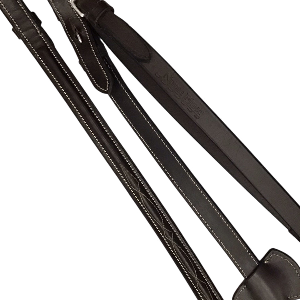 Nunn Finer Bella Donna Round Raised Soft Grip Reins Brown Used - H