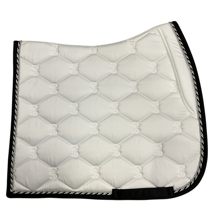 PS of Sweden White/Black Trim Signature Dressge Pad Cob Like New - H