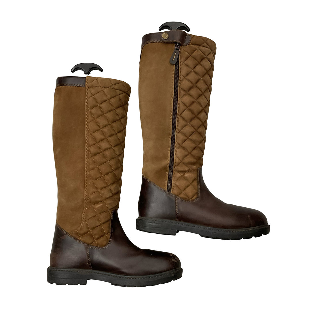 Dublin Women's 9.5 Quilted Front River Boot Two Tone Brown Used