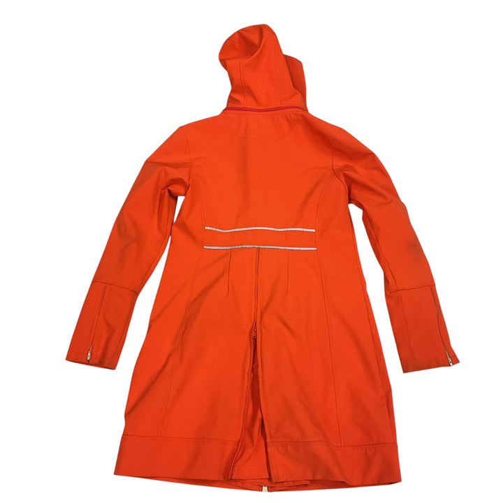 Asmar Equestrian Women's Large All Weather Rider Long Rain Coat Orange Used - H
