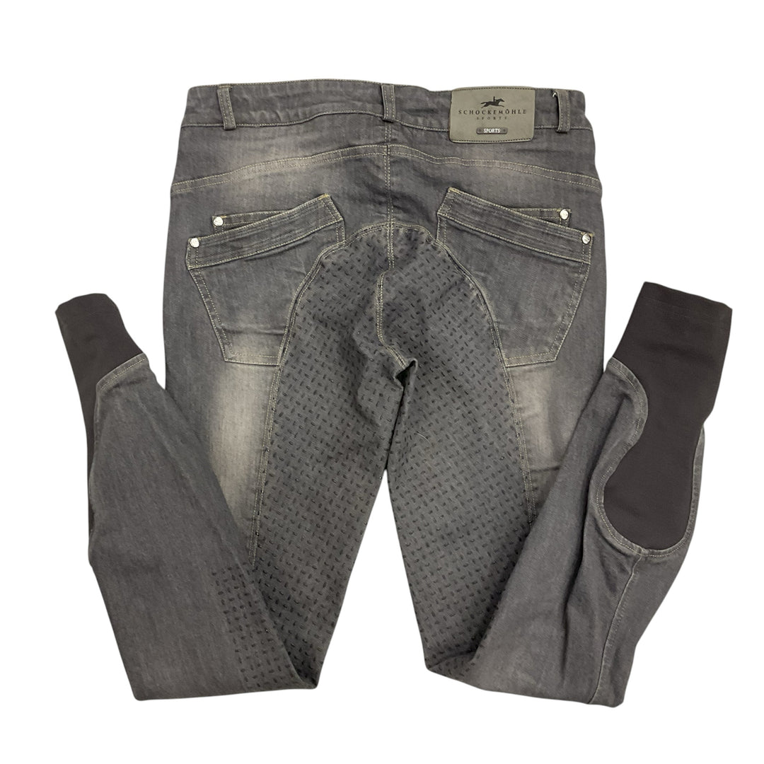 Schockemohle Women's 26 Equinox Tech Wear Full Seat Breech Grey Used - H