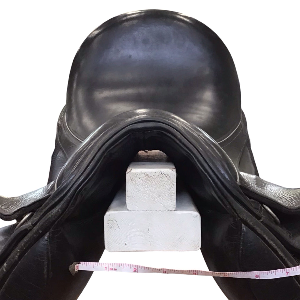 17.5" Custom Saddlery Laguna Med/Wide Used Dressage Saddle - H