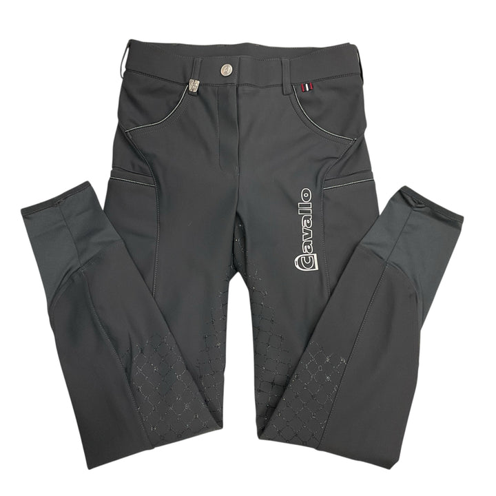 Cavallo Women's 24 Candra Full Seat Schooling Breech Graphite New - H