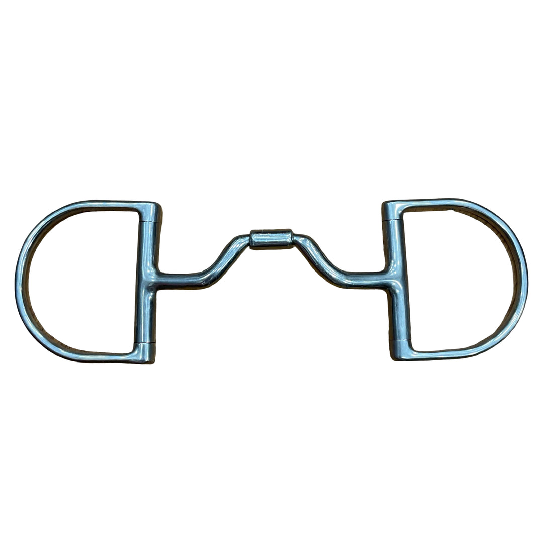 Myler 5.25" Dee Ring Ported Barrel Snaffle w/o Hooks Used - H