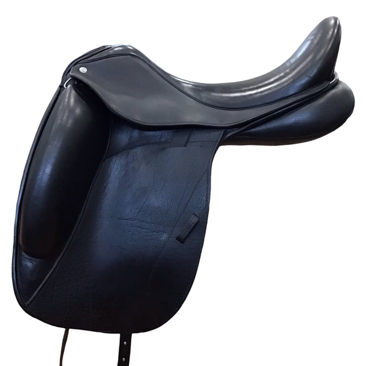 18.5" Custom Saddlery Icon Flight Medium/Wide Used Dressage Saddle - H