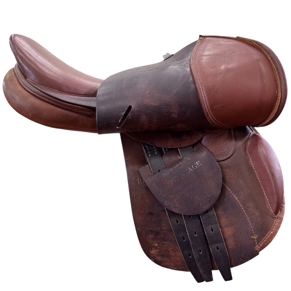 16" HDR Advantage Flocked Wide Used Childs Hunter/Jumper Saddle - H
