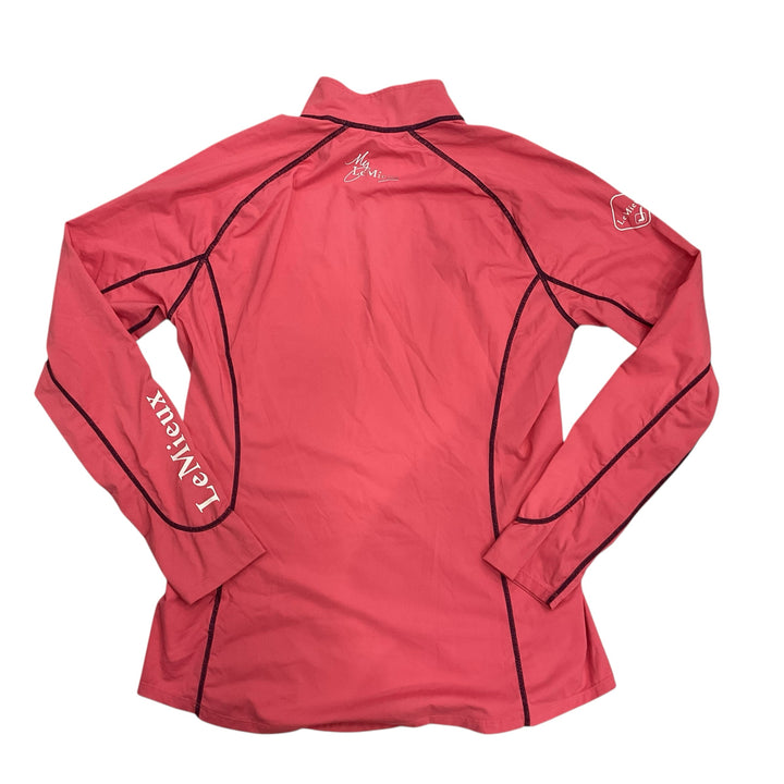 LeMieux Women's 12 Long Sleeve Quarter Zip Shirt Papaya Used - H