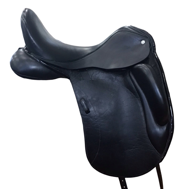 18" Custom Saddlery Everest Wide Used Dressage Saddle - H