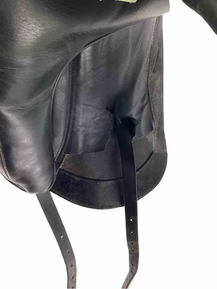 18.5" Custom Saddlery Laguna wool flocked used dressage saddle was just reflocke