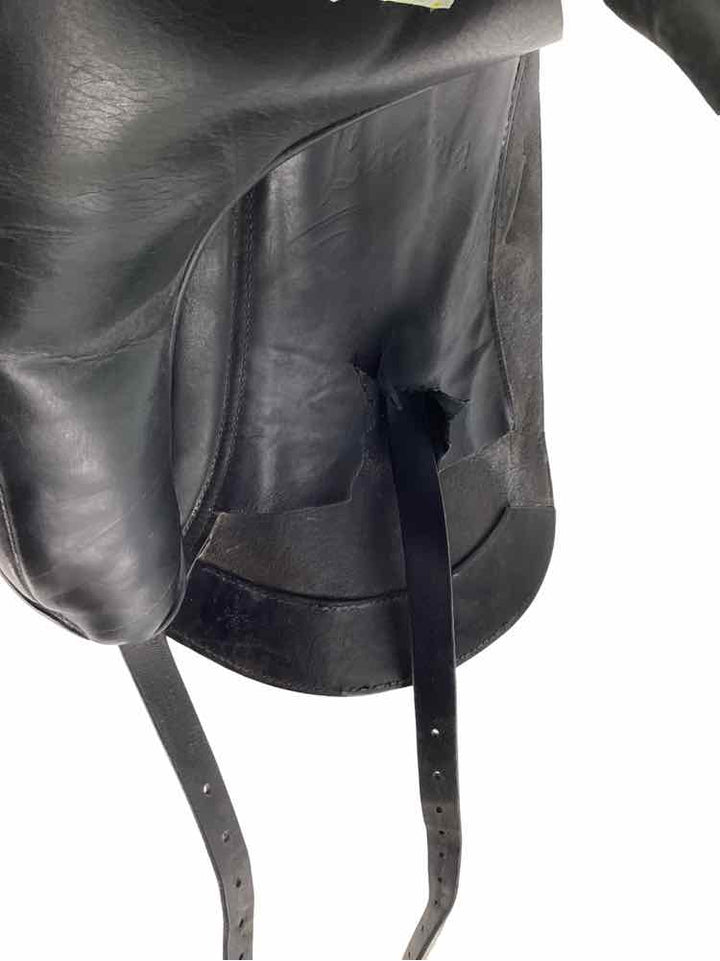 18.5" Custom Saddlery Laguna wool flocked used dressage saddle was just reflocke