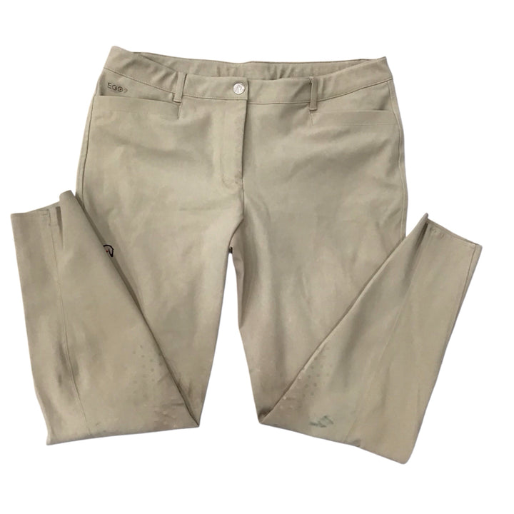 EGO 7 Women's Italian 50 Knee Patch Show Breech Tan *STAINING* Used - H