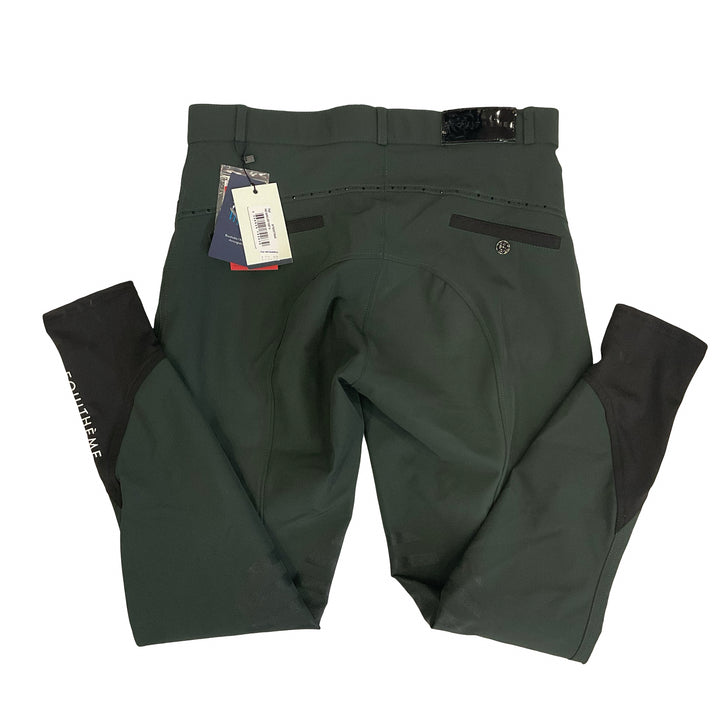 Equitheme Women's 32 Knee Patch Schooling Breech Green New