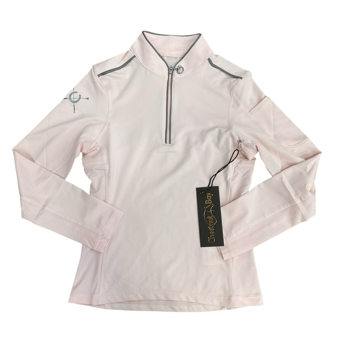 Chestnut Bay Child Medium Performance Rider SkyCool Youth Shirt Blush New - H