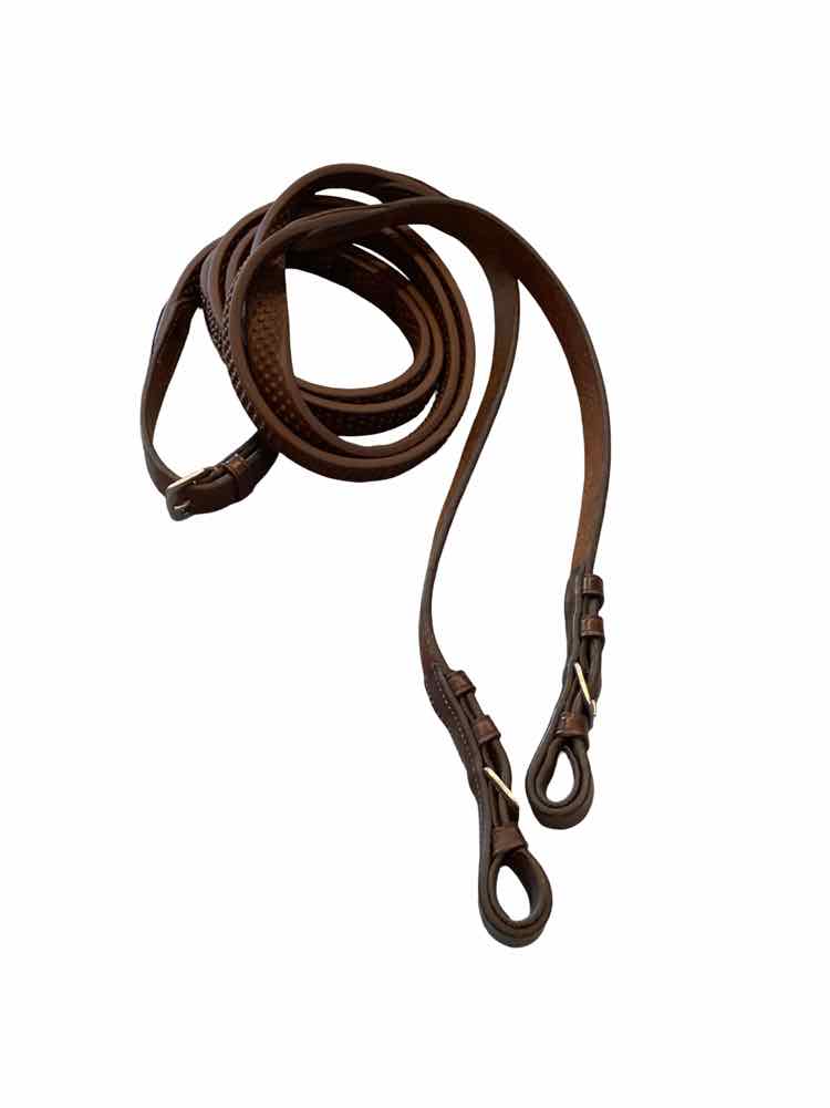 KL SELECT Red Barn Pebble Grip Rubber Reins USED B