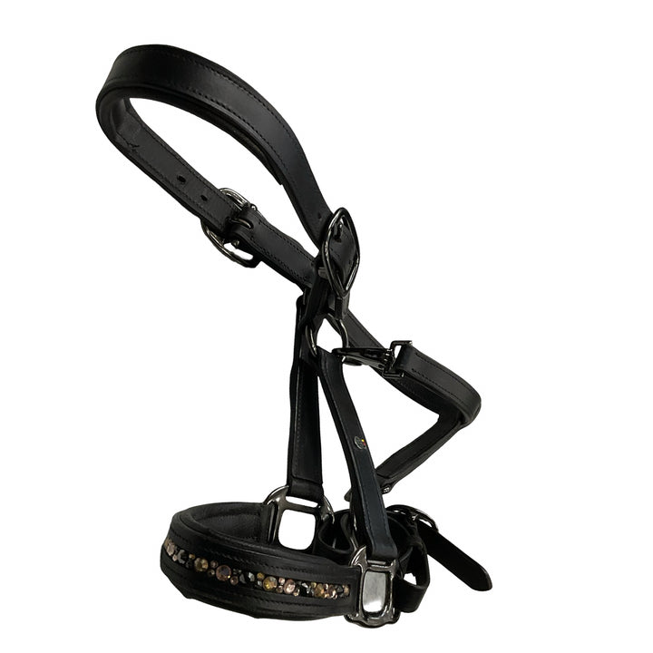Waldhausen Pony Leather Halter w/ Bling Noseband Black Used