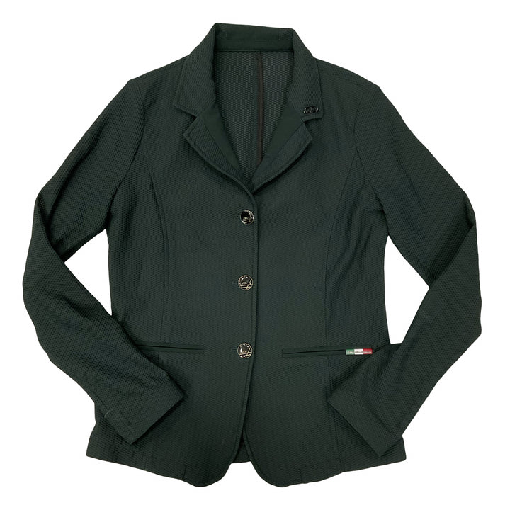 Alessandro Albanese Child 12 Platinum Motionlite Mesh Show Coat Green Used